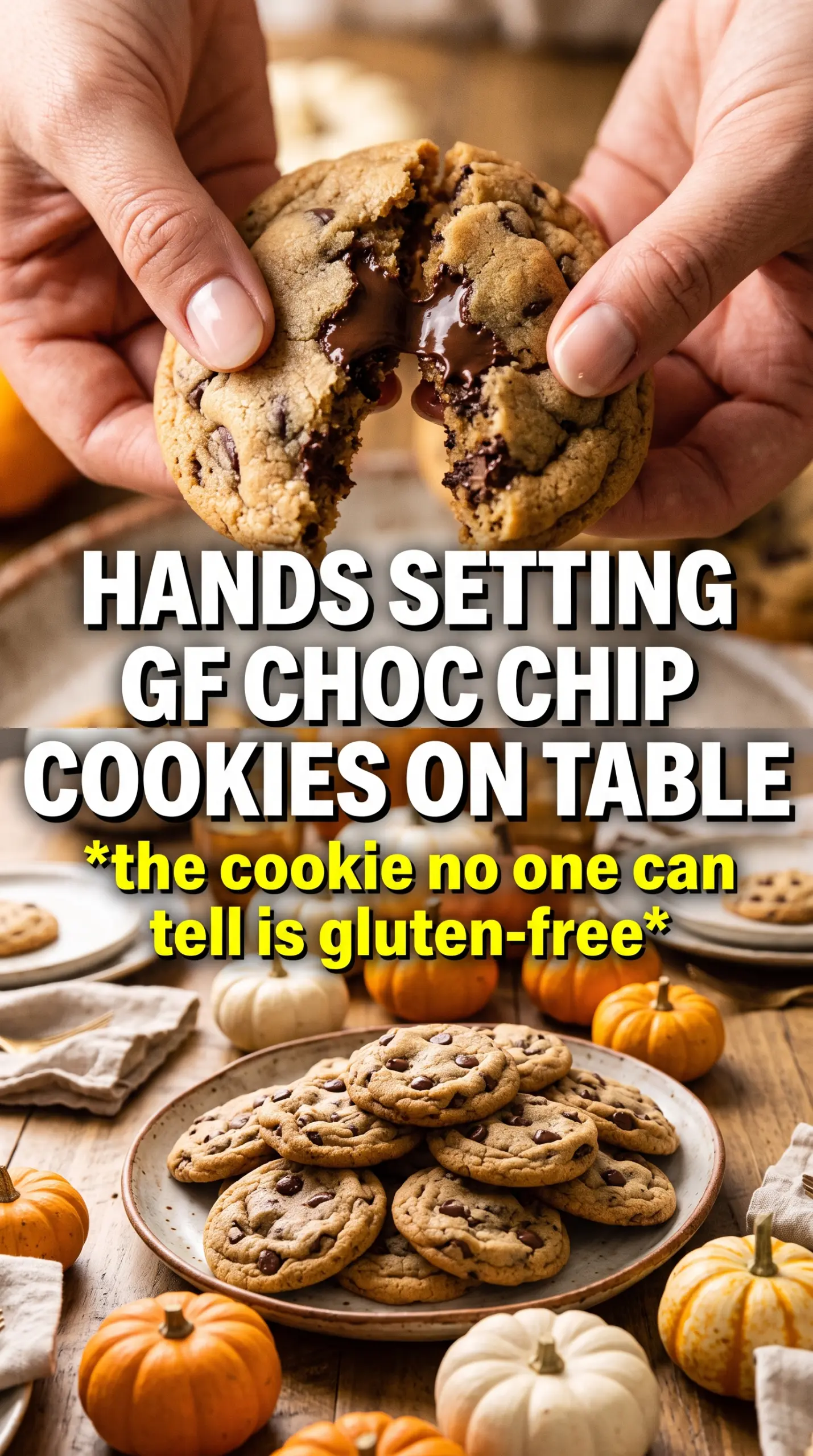 Chocolate chip gluten free pumpkin cookies soft golden