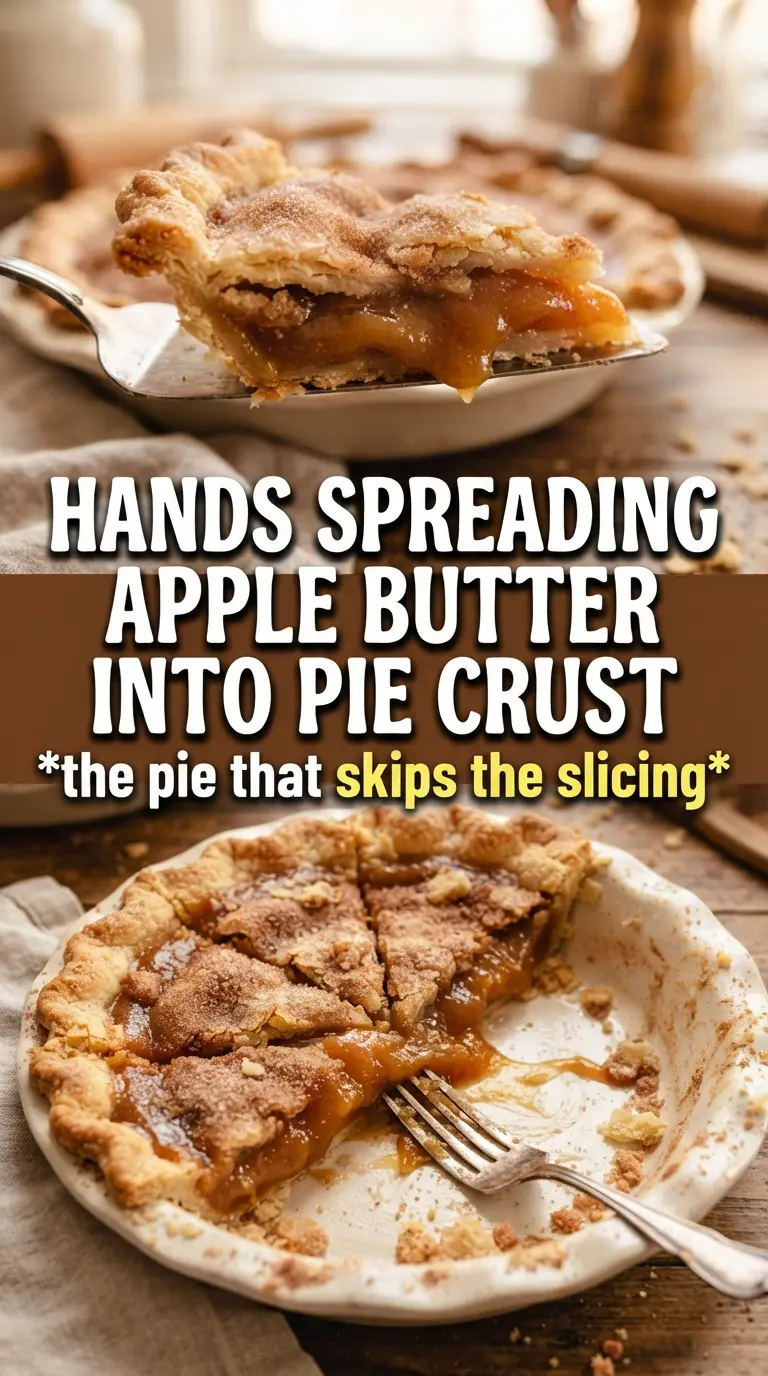 Cinnamon Sugar Apple Butter Pie with flaky crust and spiced filling