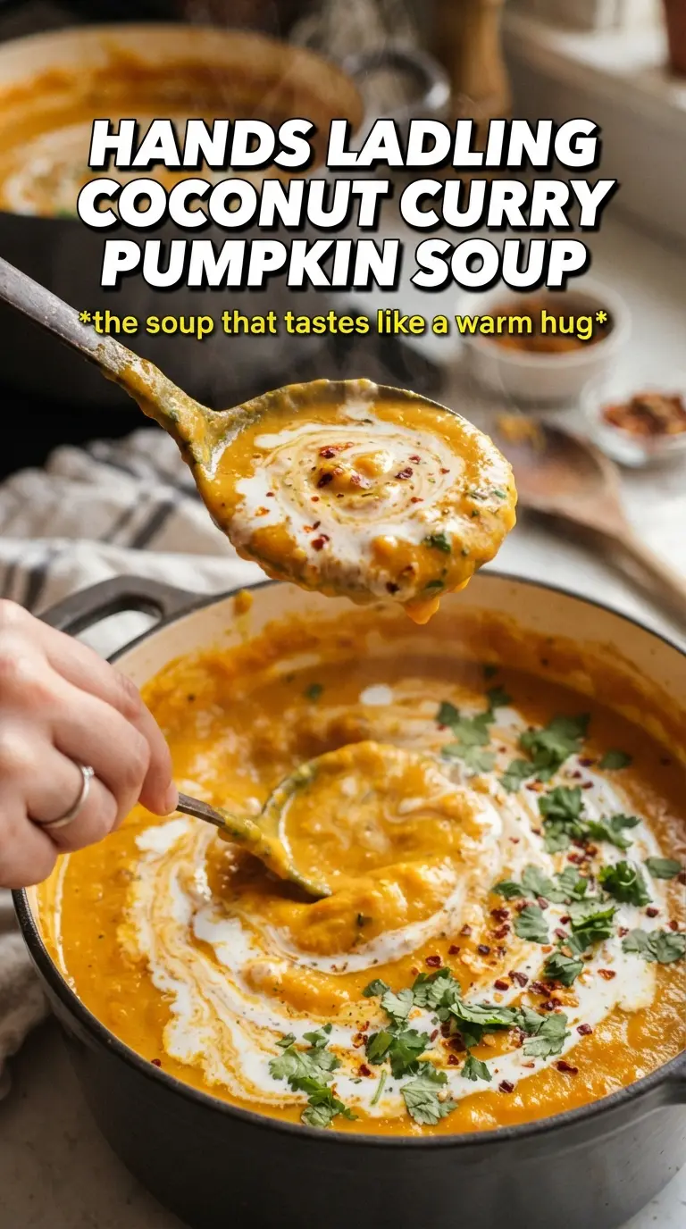 Coconut curry pumpkin soup creamy vibrant