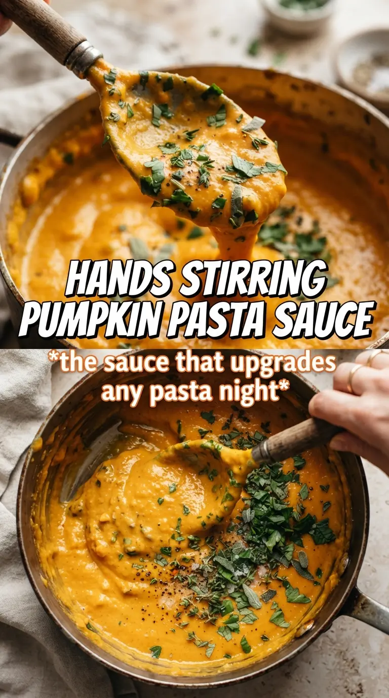 Pumpkin pasta sauce creamy rigatoni parmesan sage