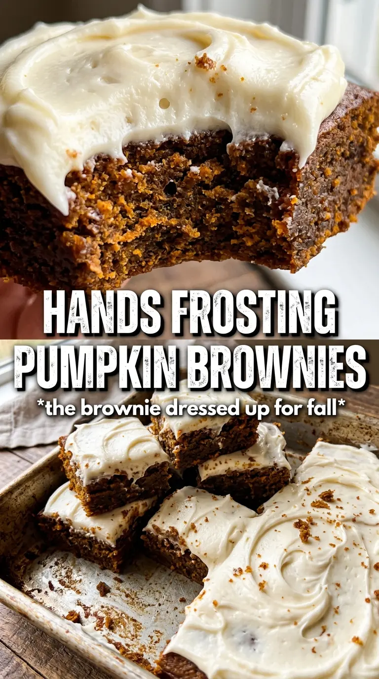 Frosted Pumpkin Brownies fudgy pumpkin-spiced