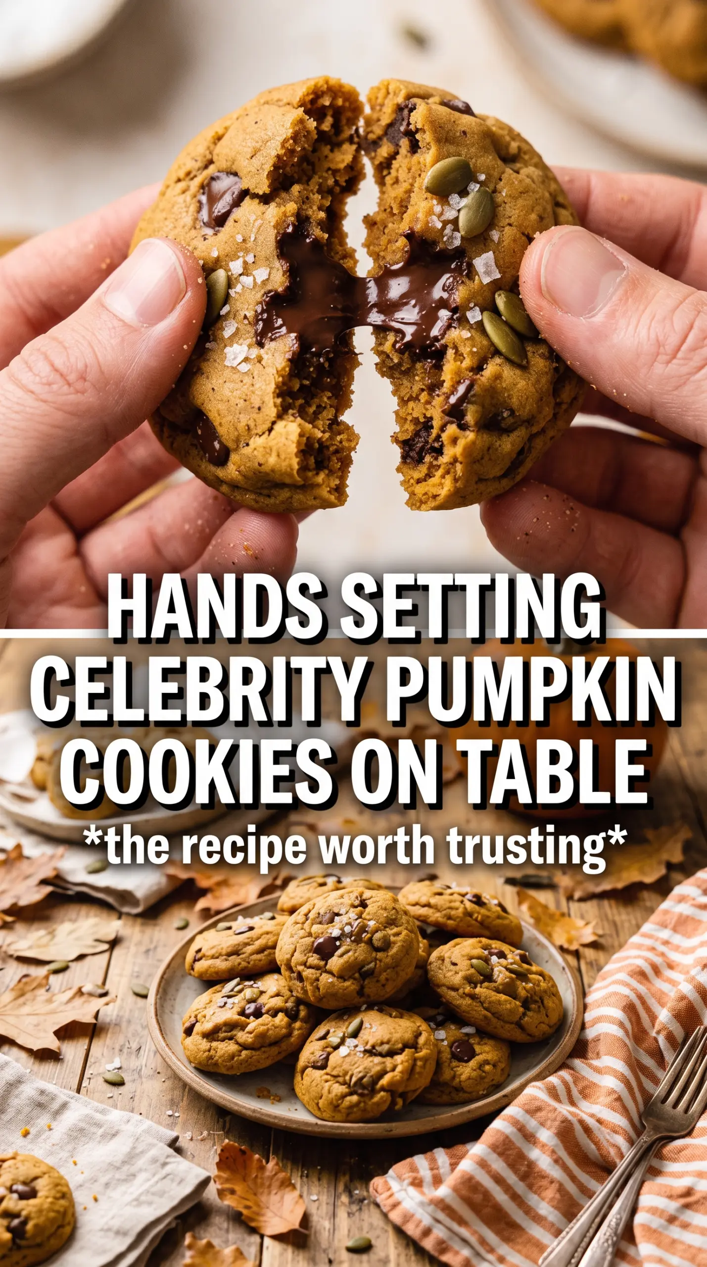 Jessie James Decker pumpkin chocolate chip cookies soft chocolatey spiced