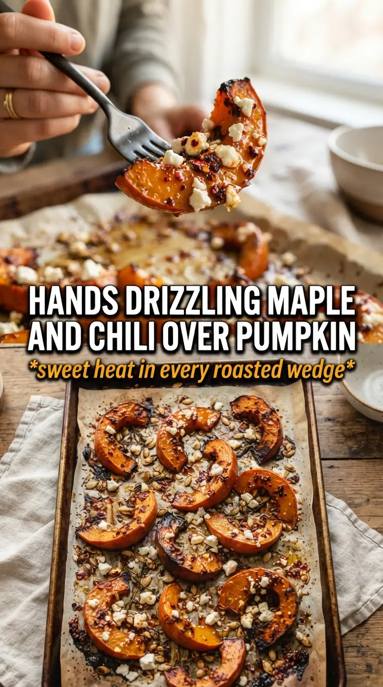 Maple Roasted Pumpkin With Chili And Feta caramelized sweet-savory
