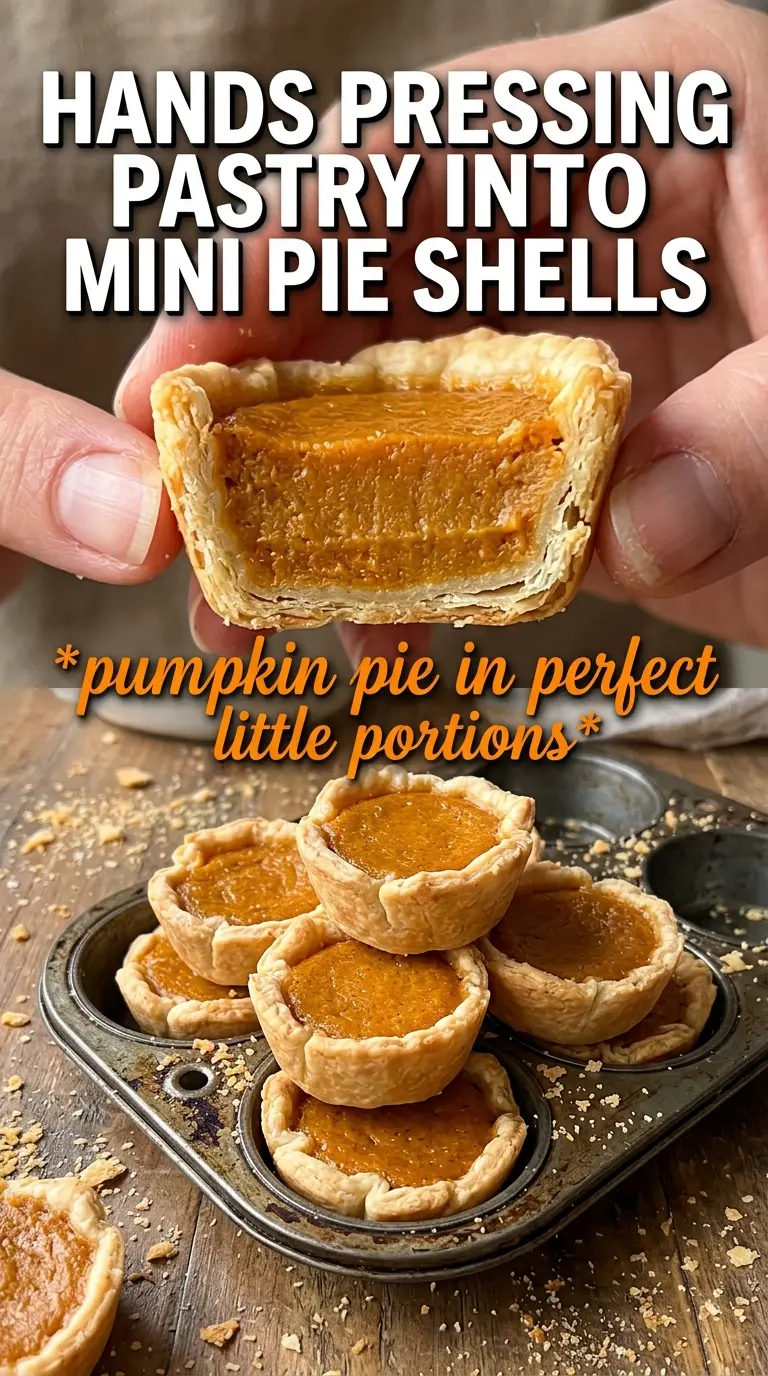 Mini Pumpkin Pies golden custard flaky crust