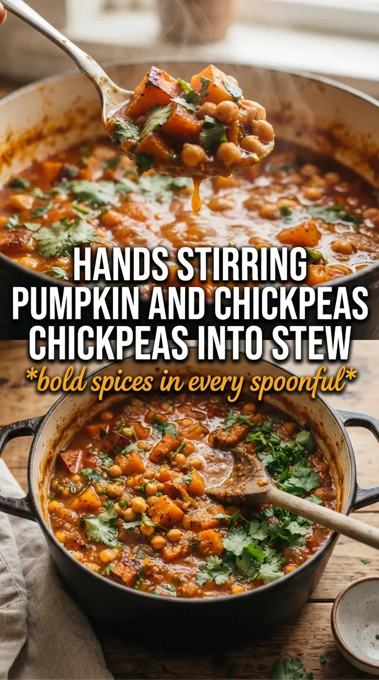 Moroccan Pumpkin and Chickpea Stew amber spiced hearty