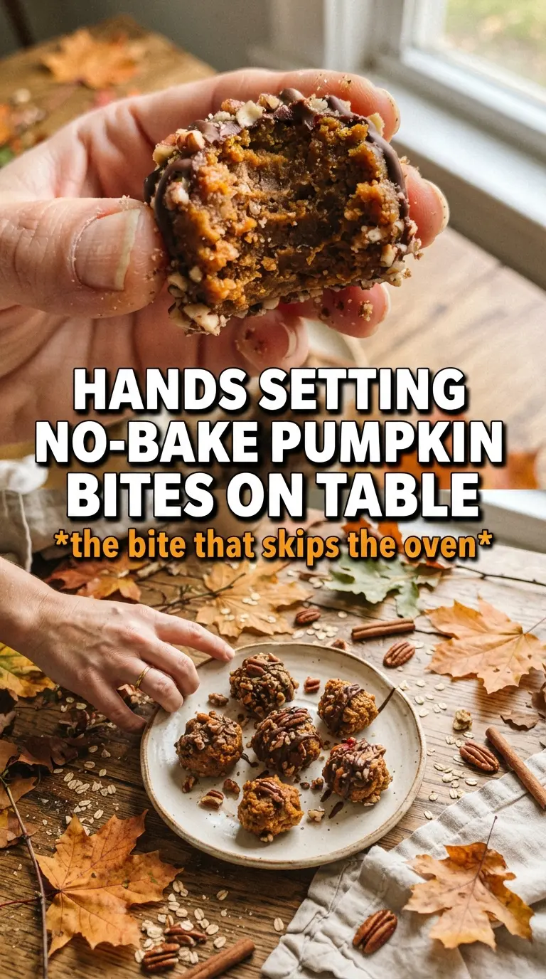 No-Bake Pumpkin Bites pumpkin spice oat bites
