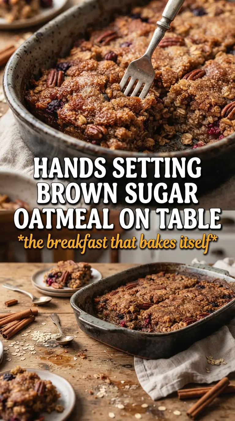 Pumpkin Baked Oatmeal With Brown Sugar, caramelized, cozy