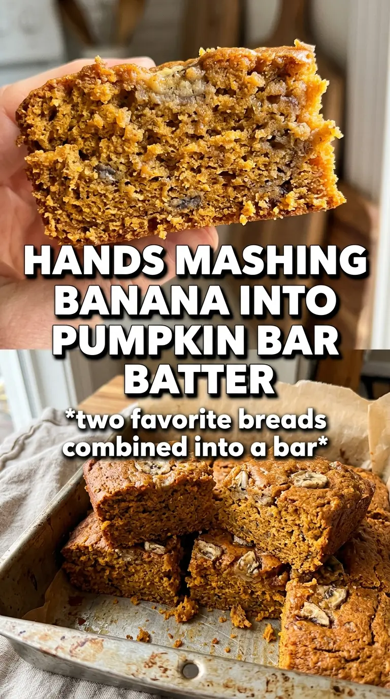 Pumpkin Banana Bread Bars moist glazed