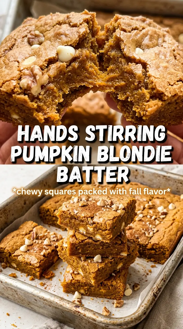 Pumpkin Blondies chewy spiced caramel