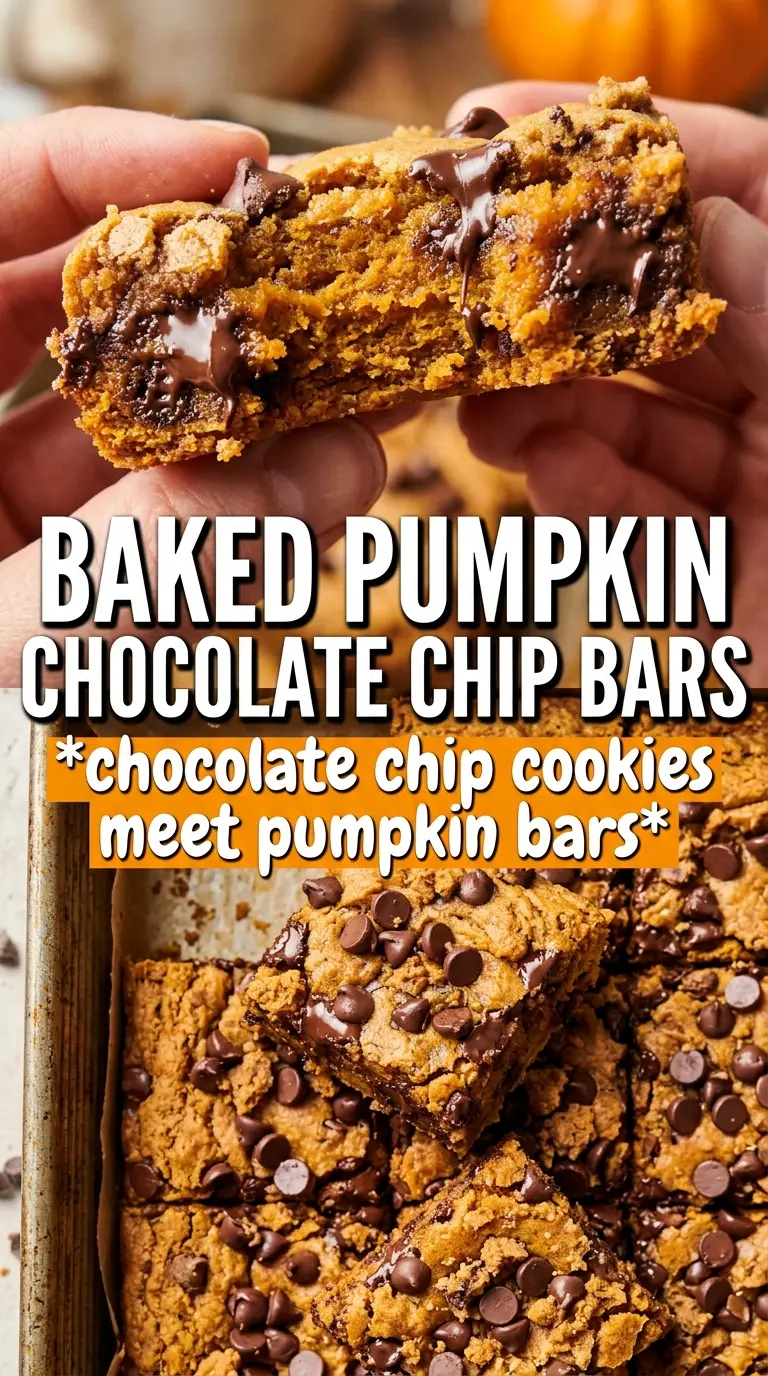 Pumpkin chocolate chip bars moist spiced bars