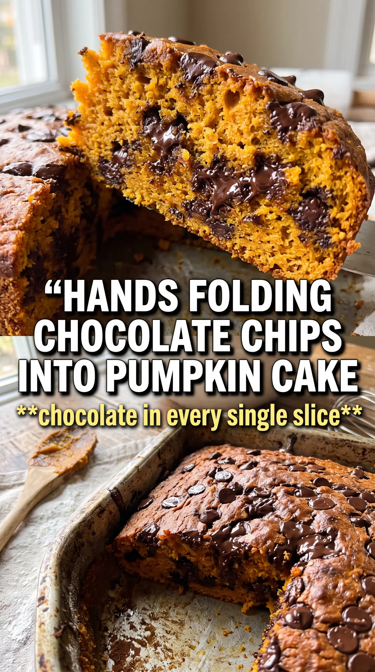 Pumpkin Chocolate Chip Cake moist chocolatey spiced