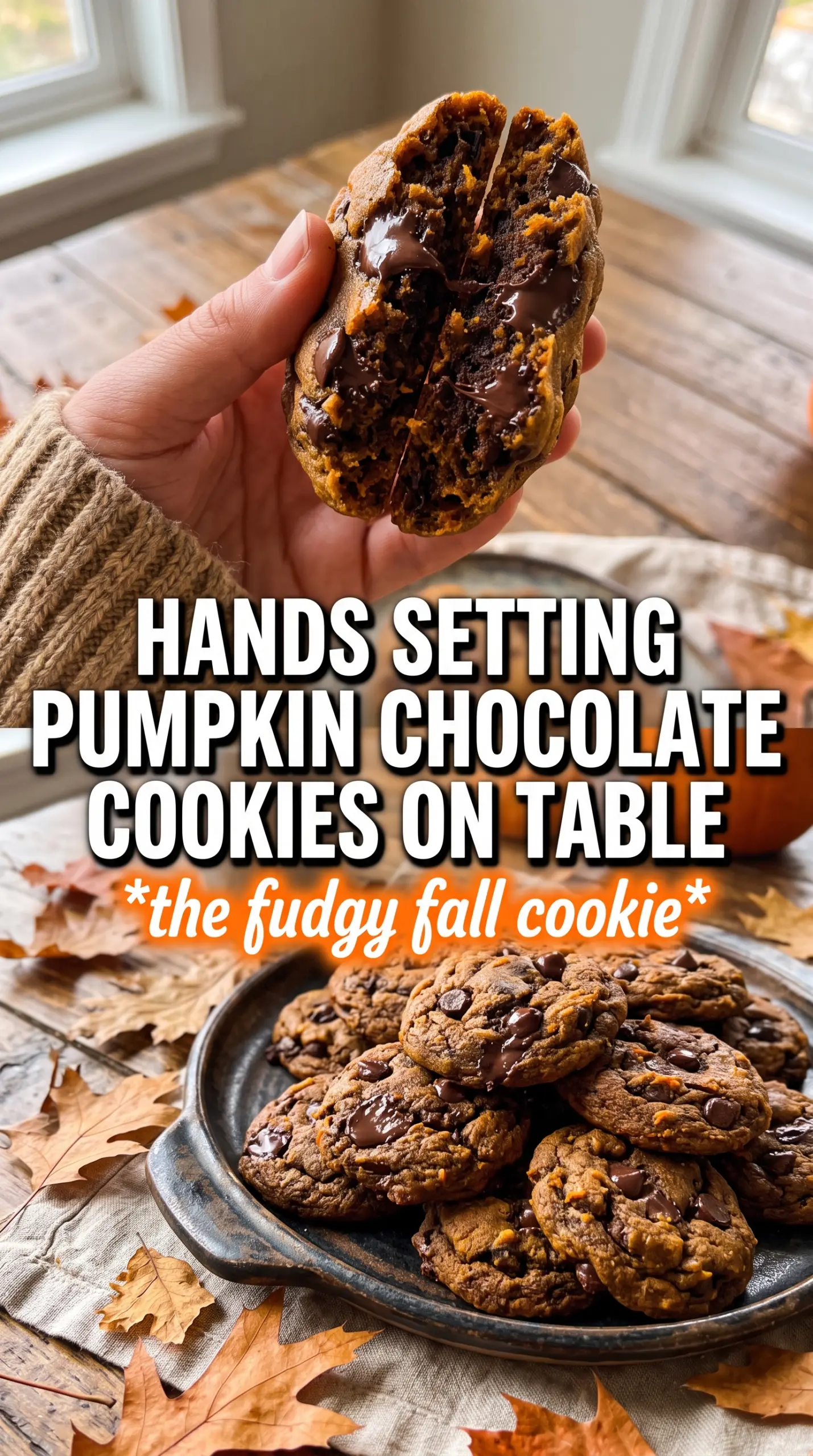 Pumpkin Chocolate Cookies fudgy pumpkin-spice chocolate