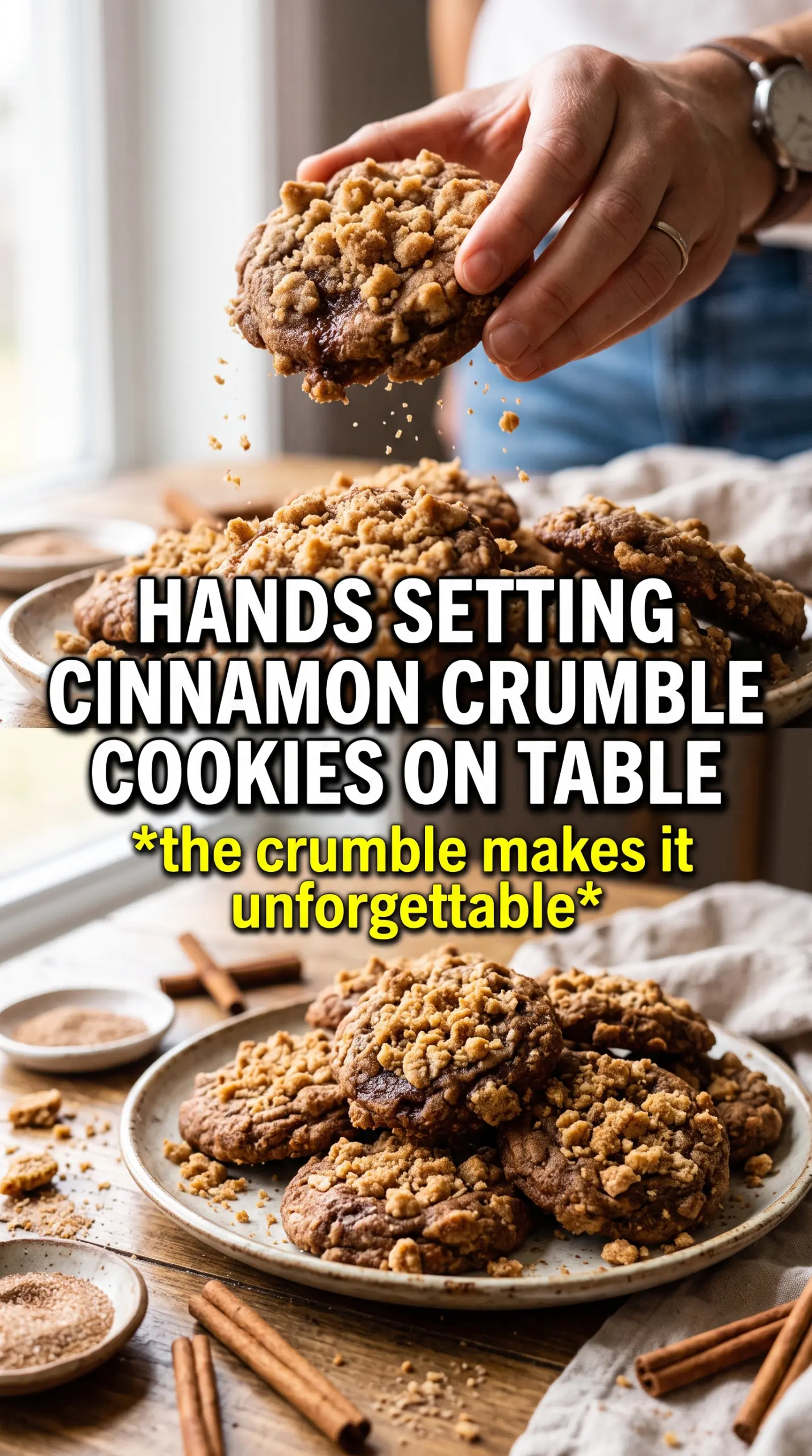 Pumpkin Cinnamon Crumble Cookies golden streusel glaze