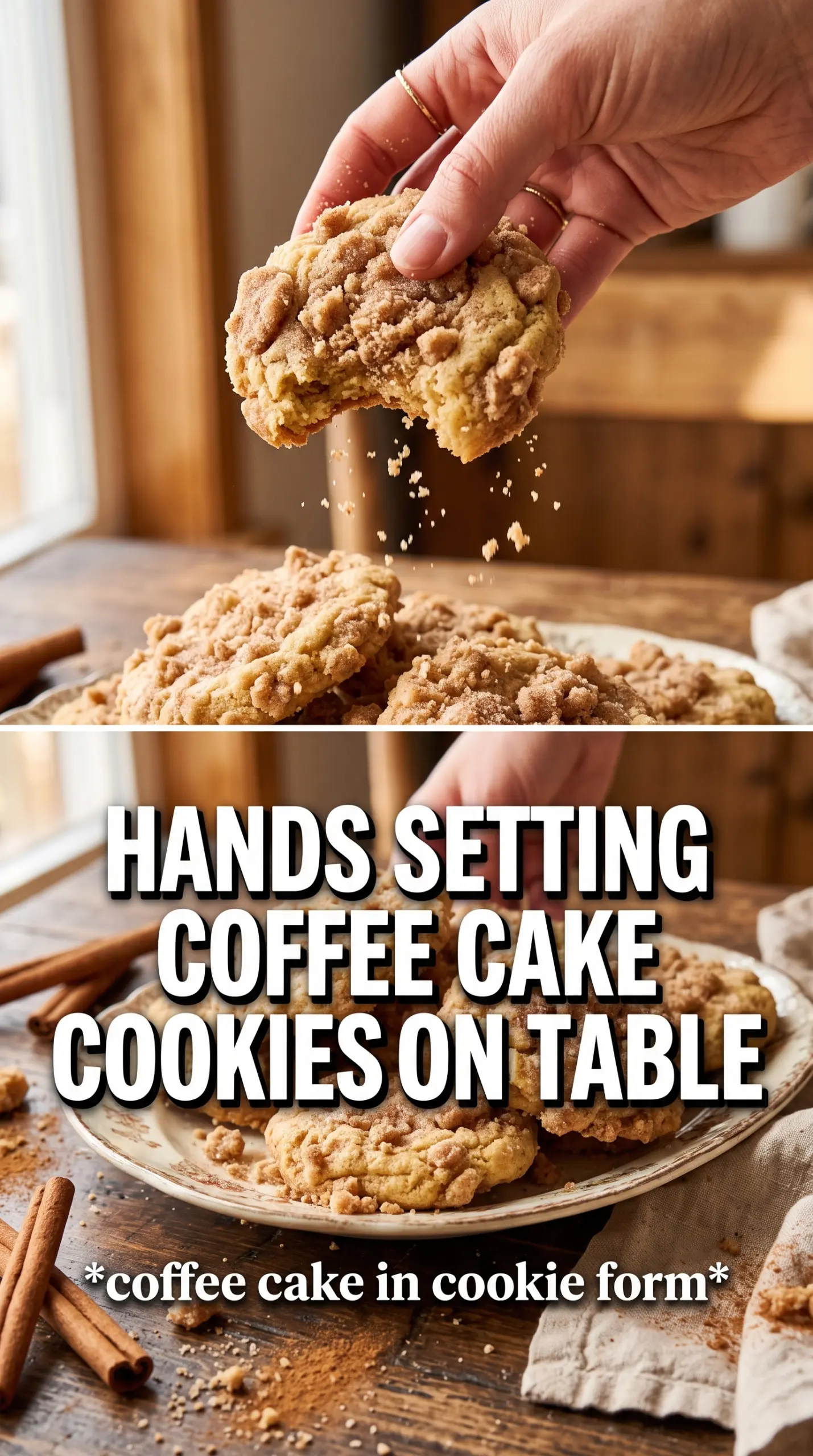 Pumpkin Coffee Cake Cookies streusel glaze