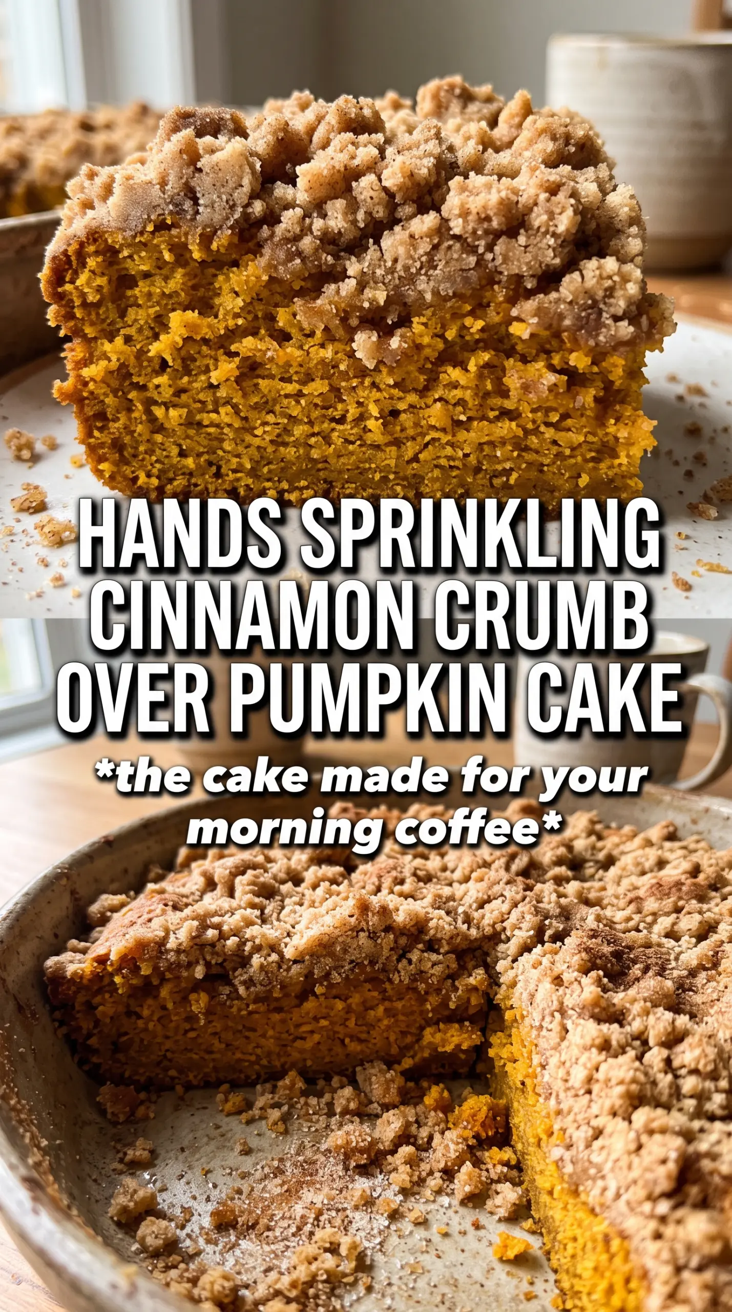 Pumpkin coffee cake moist streusel cinnamon