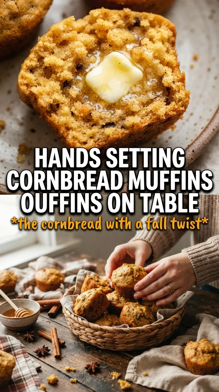 Pumpkin Cornbread Muffins warm golden domed