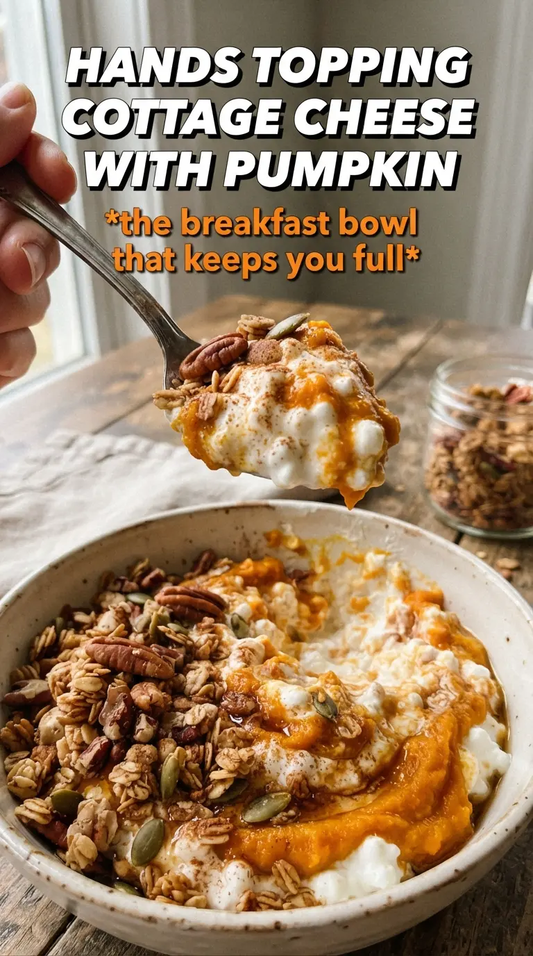 Pumpkin Cottage Cheese Breakfast Bowl creamy pumpkin granola