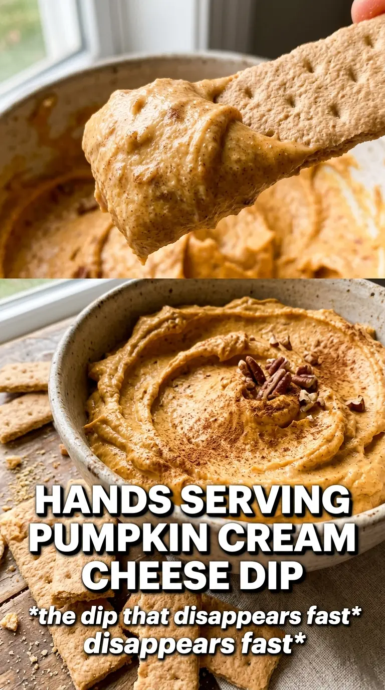 Pumpkin Cream Cheese Dip fluffy caramel-spiced
