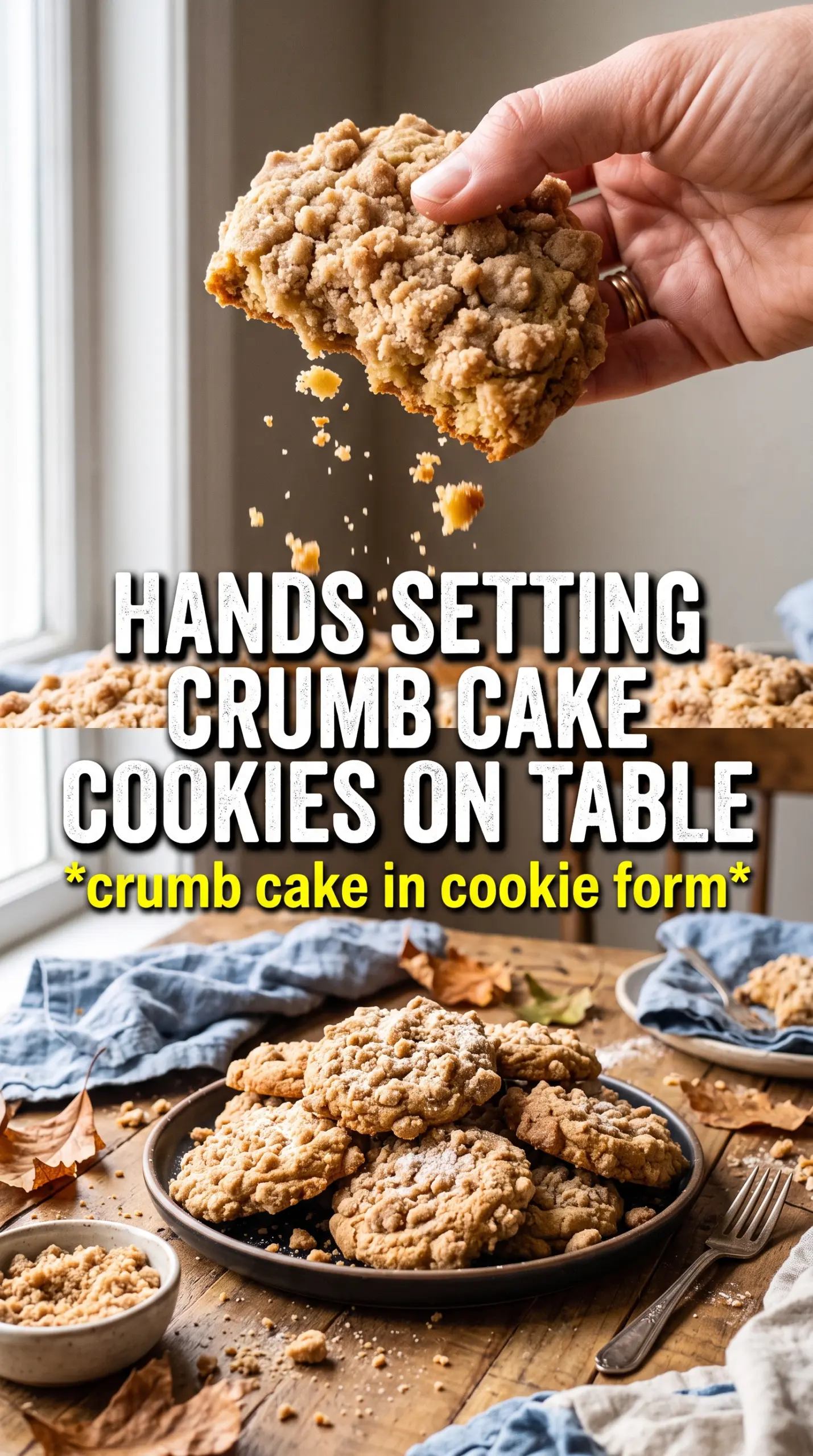 Pumpkin Crumb Cake Cookies, golden crumbly pumpkin spice