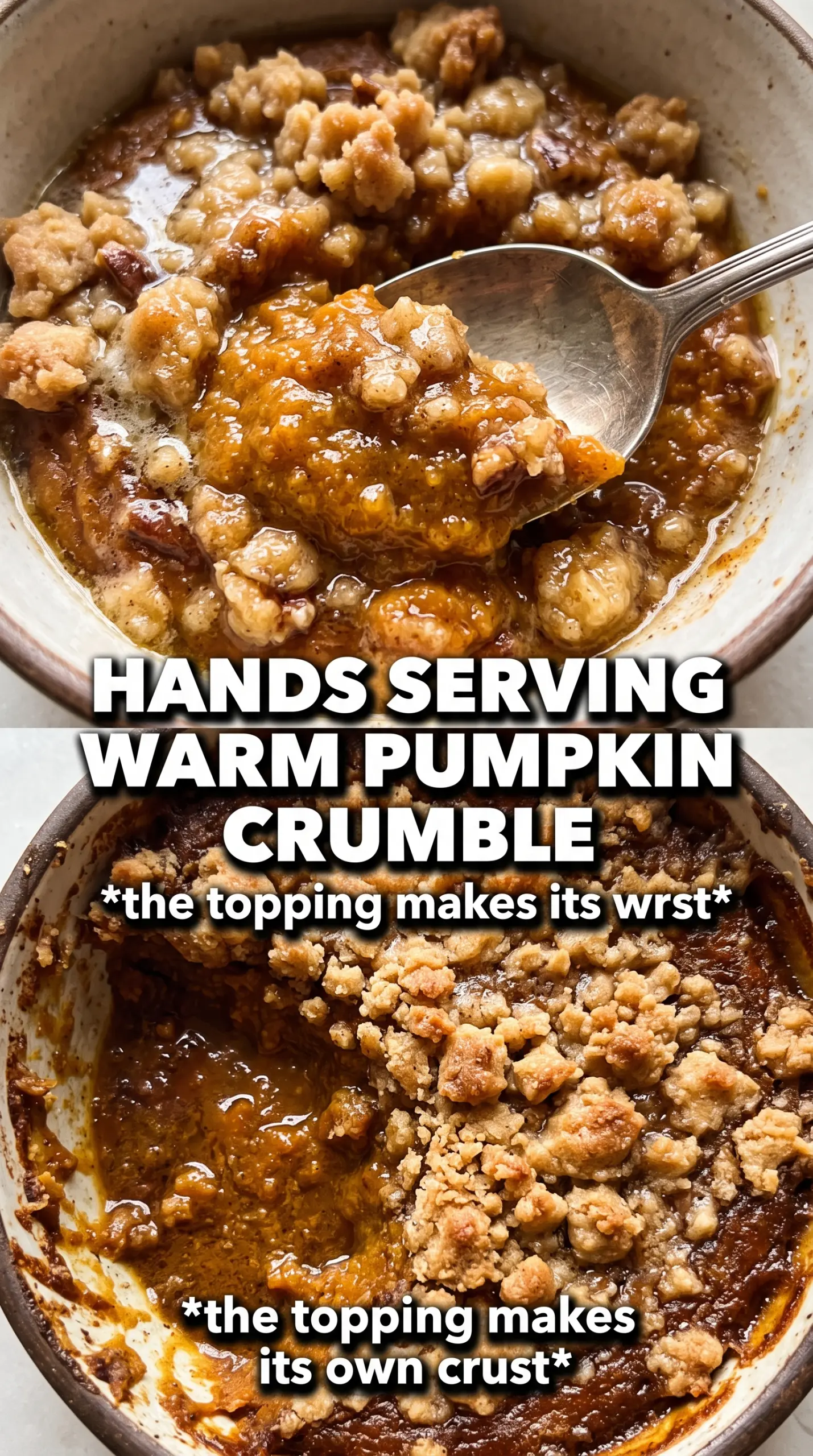 Pumpkin crumble creamy oat topping