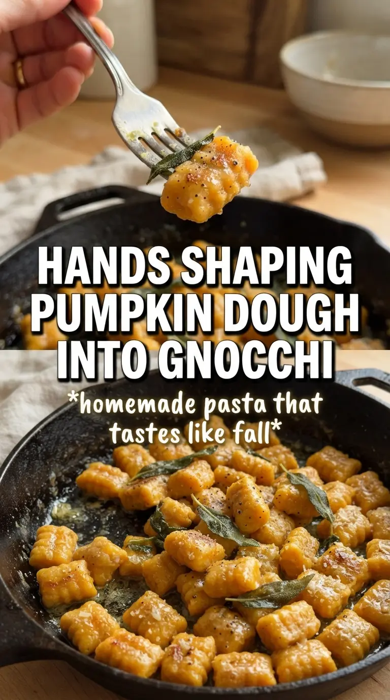 Pumpkin gnocchi golden pillows brown butter sage