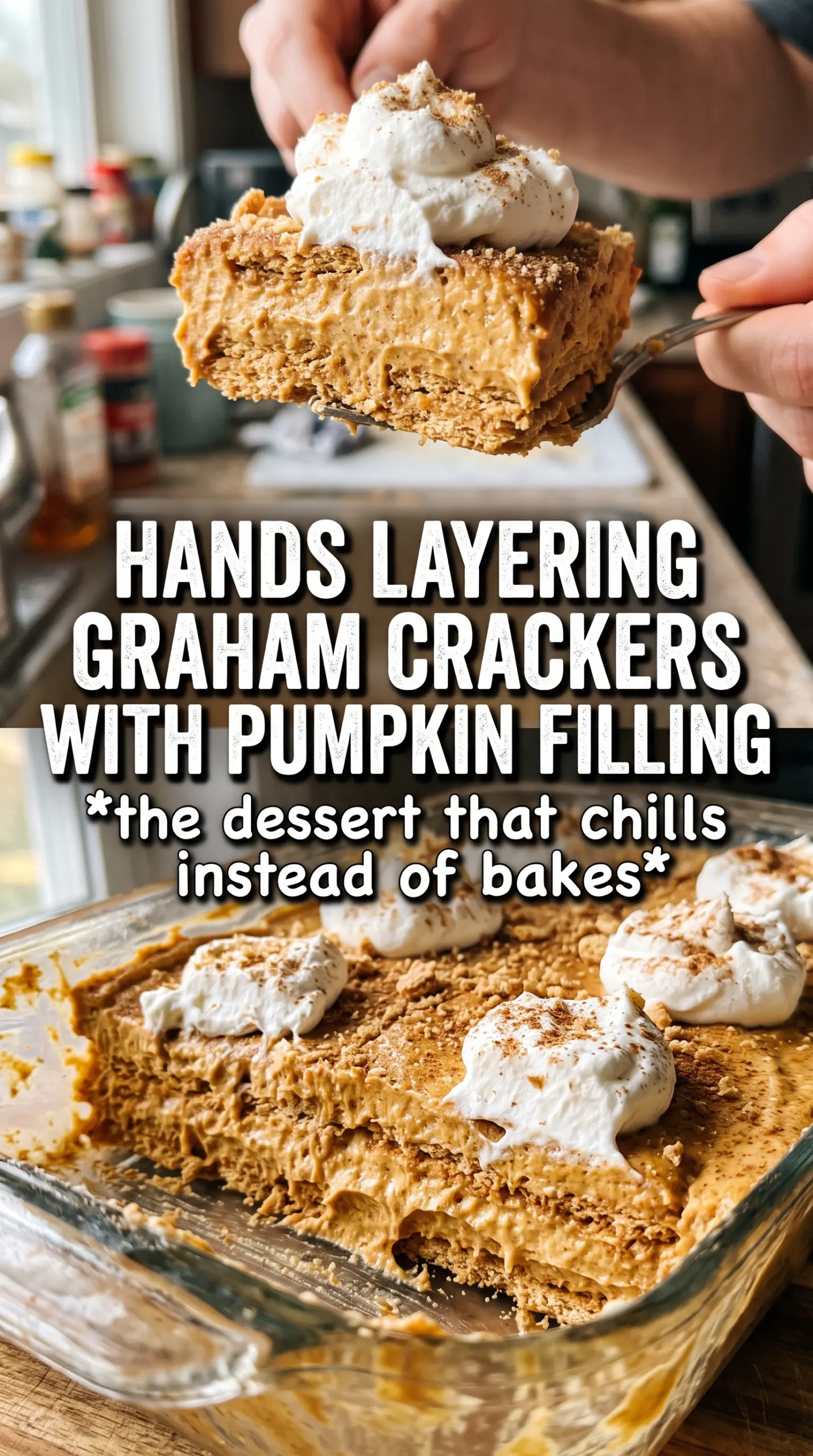 Pumpkin Icebox Cake creamy layers
