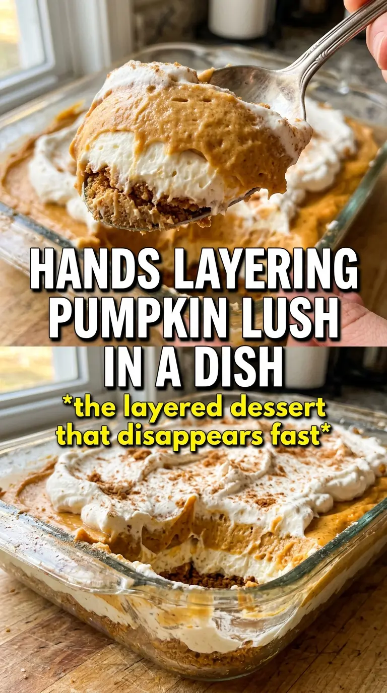 Pumpkin Lush layered dessert gingersnap creamy pumpkin