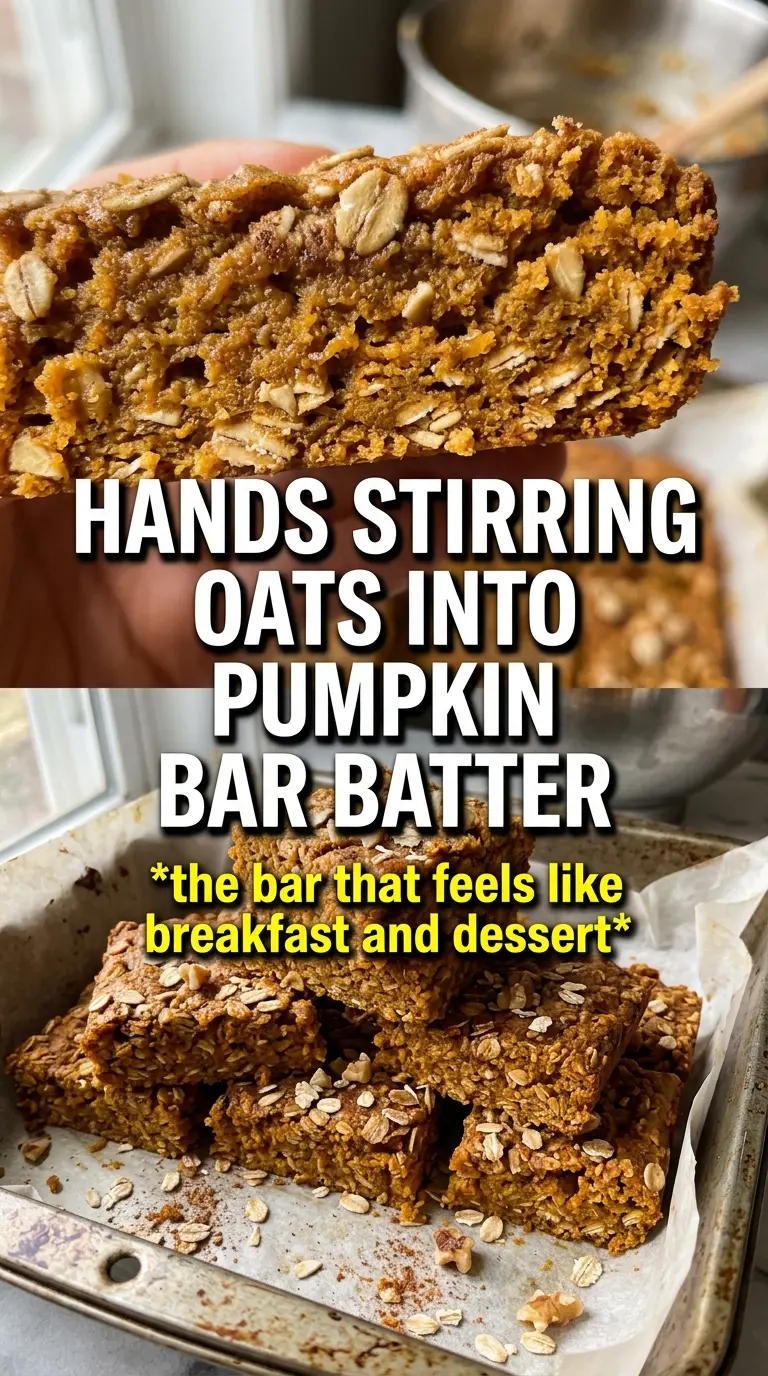 Pumpkin Oatmeal Bars hearty golden oat texture