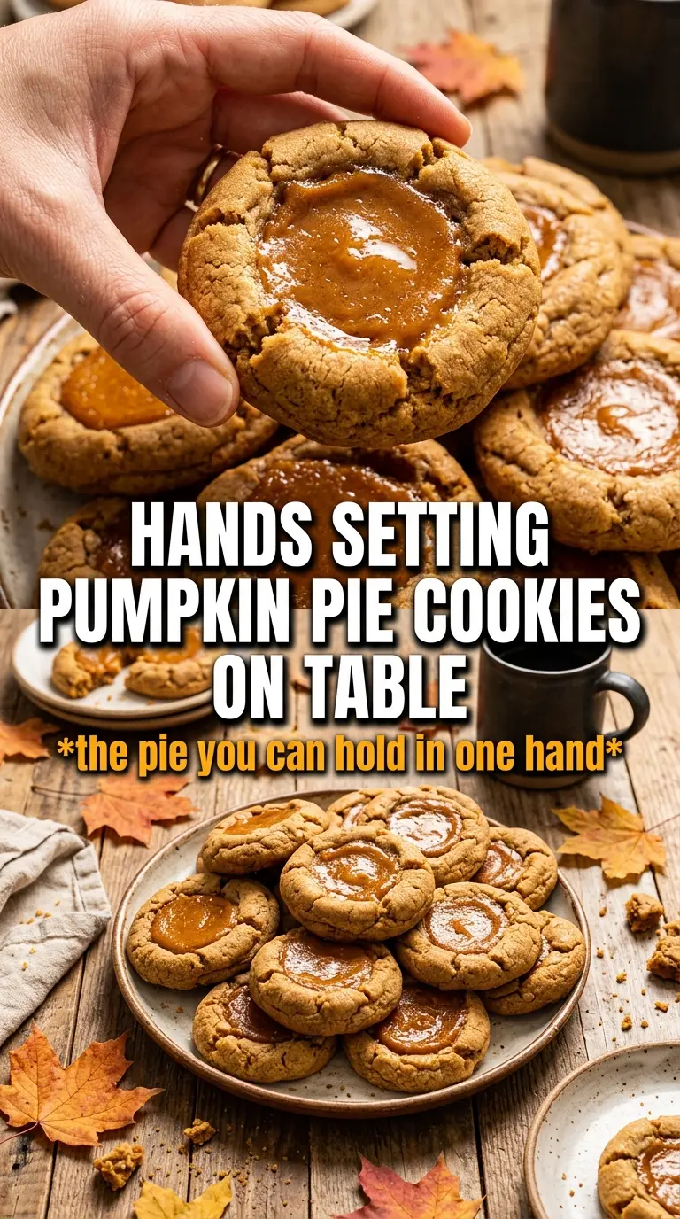 Pumpkin pie cookies custard-filled whipped cream
