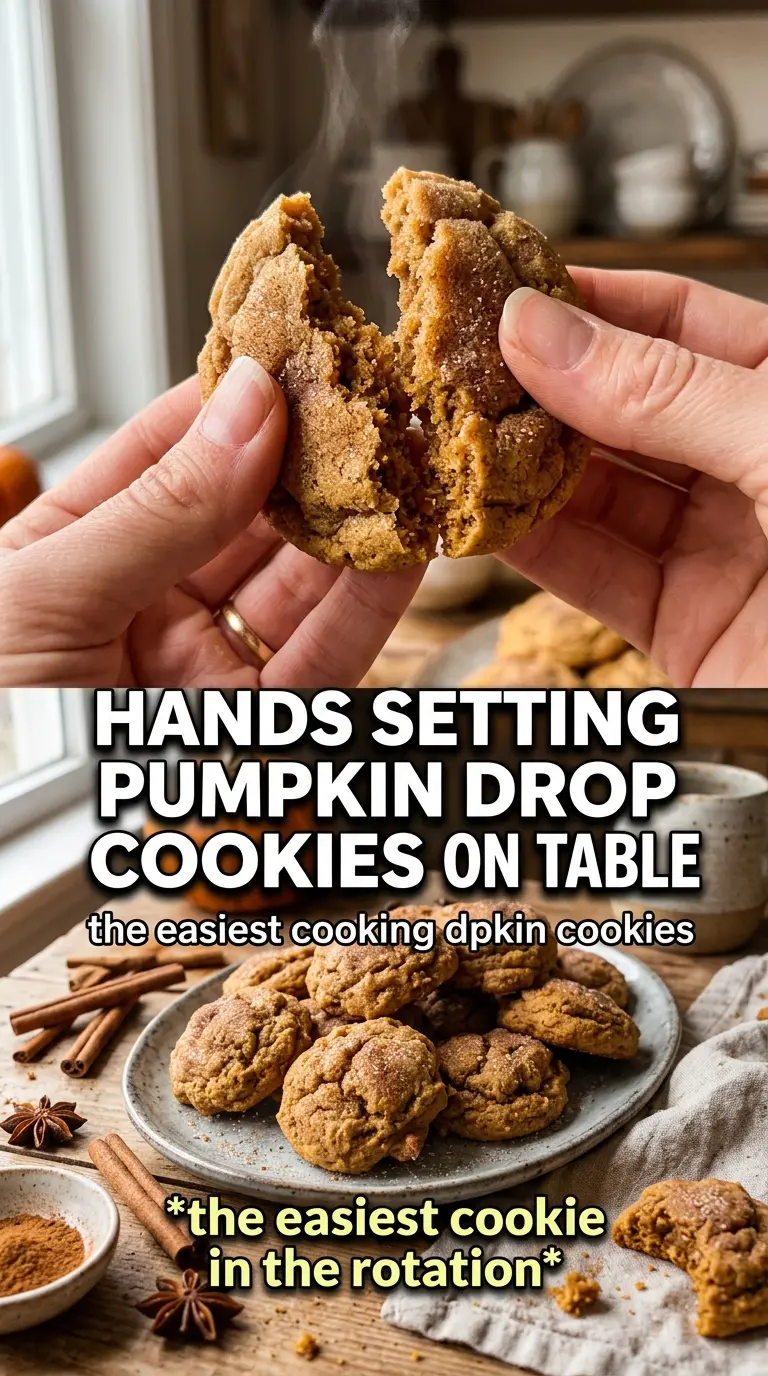Pumpkin Spice Drop Cookies soft cakey glazed