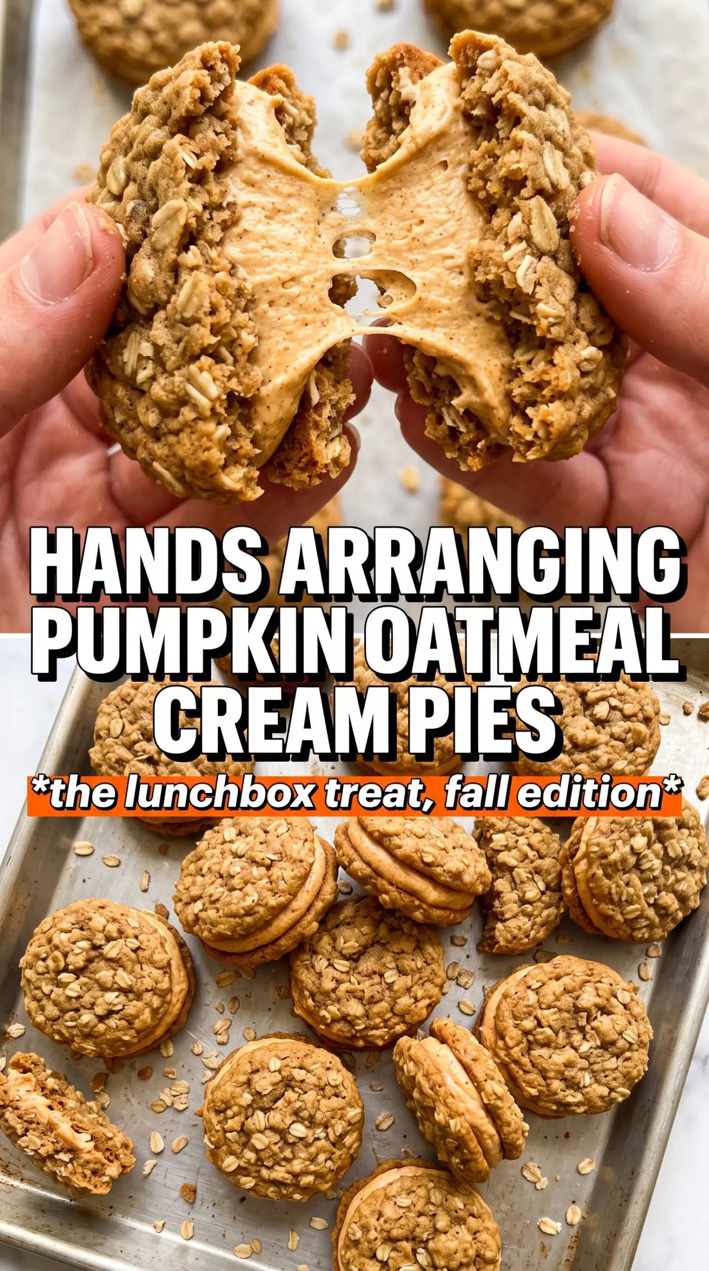 Pumpkin Spice Oatmeal Cream Pies creamy spiced sandwich cookies