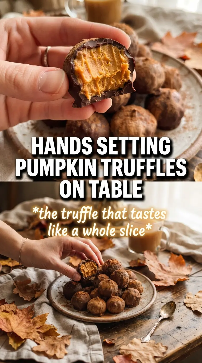 Pumpkin Truffles creamy spiced chocolate-dipped