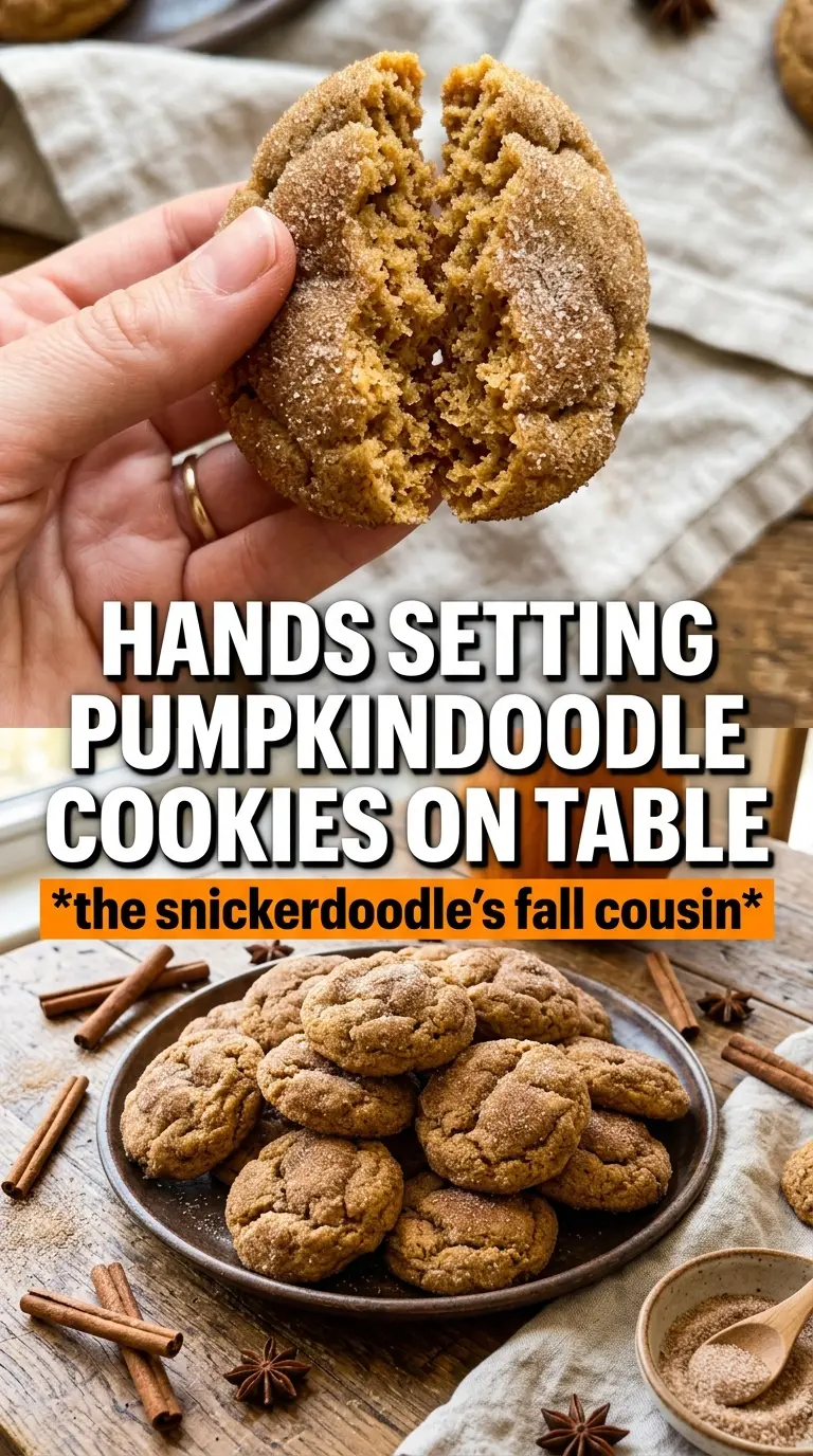 Pumpkindoodle Cookies crinkled cinnamon sugar pumpkin