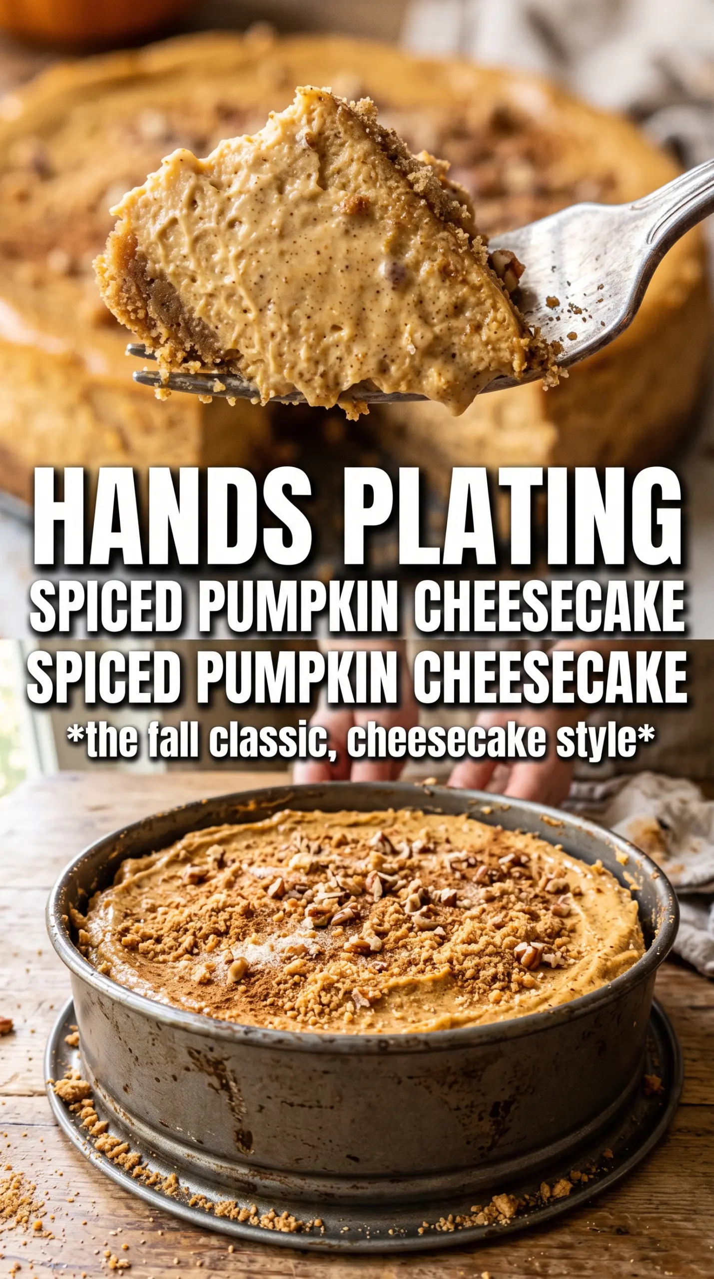 Spiced Pumpkin Cheesecake creamy gingersnap crust