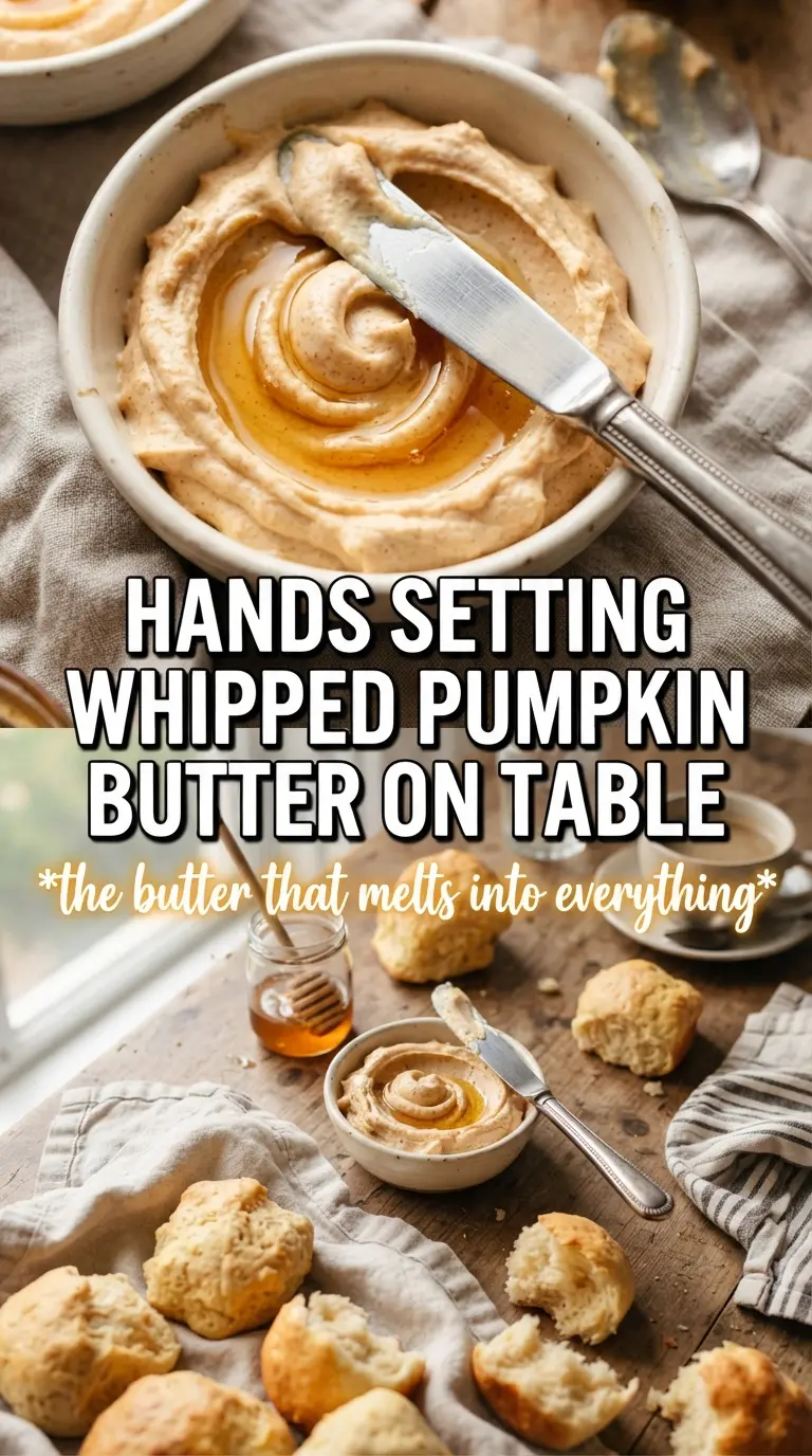 Whipped pumpkin spice honey butter fluffy pumpkin cinnamon