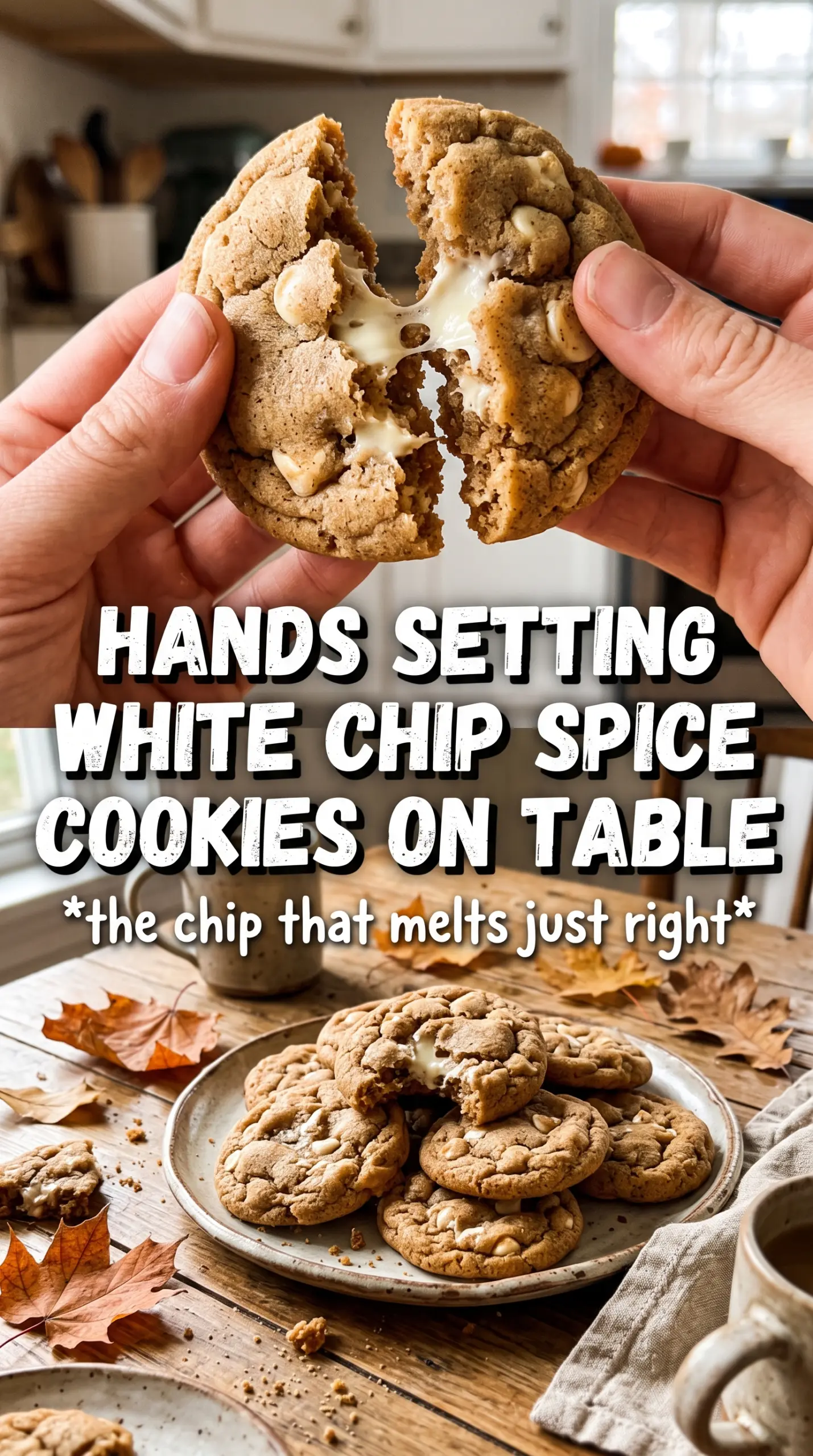 White Chocolate Chip Pumpkin Spice Cookies soft-spiced white chocolate