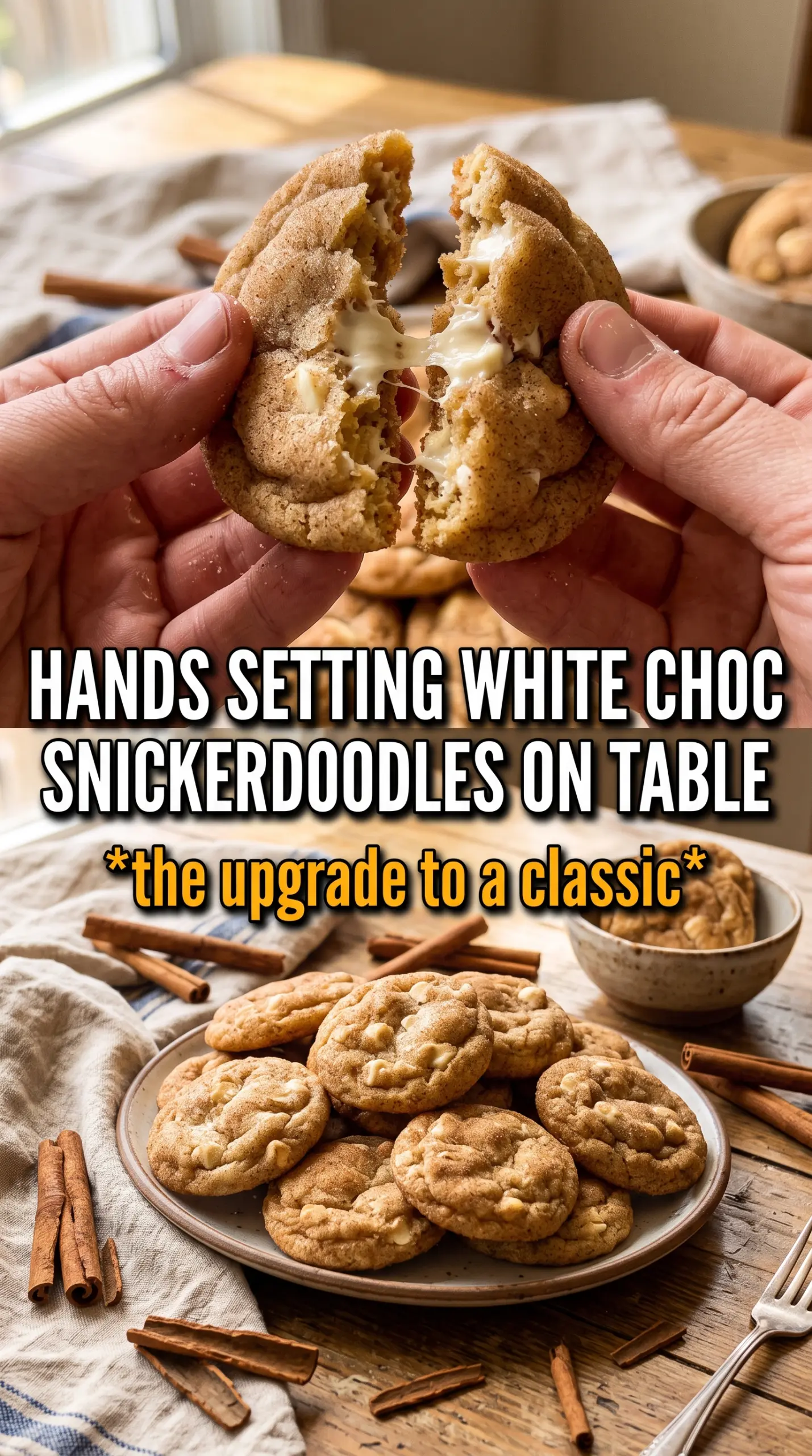 White Chocolate Pumpkin Snickerdoodles crinkled soft-spiced